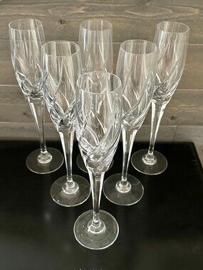 Vintage Mikasa Olympus Champagne Flutes • Set of 2 • MINT CONDITION